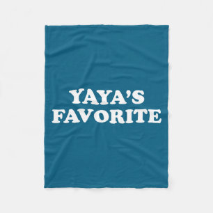 Yayas Favorite Granhild Funny Grandson Granddaught Fleece Blanket