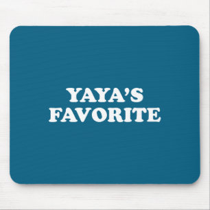 Yayas Favorite Granhild Funny Grandson Granddaught Mouse Pad