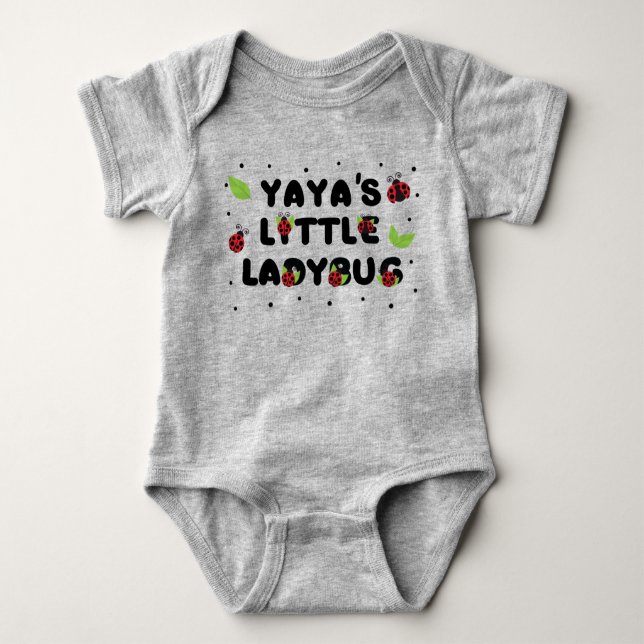Yaya's Little Ladybug - Cute  Baby Bodysuit (Front)