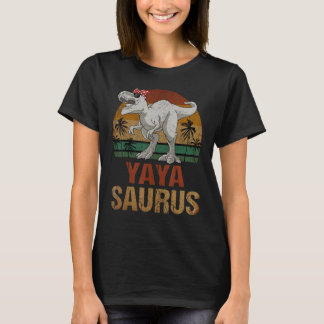 Yayasaurus Dinosaur Yaya Saurus Vintage Mother's D T-Shirt