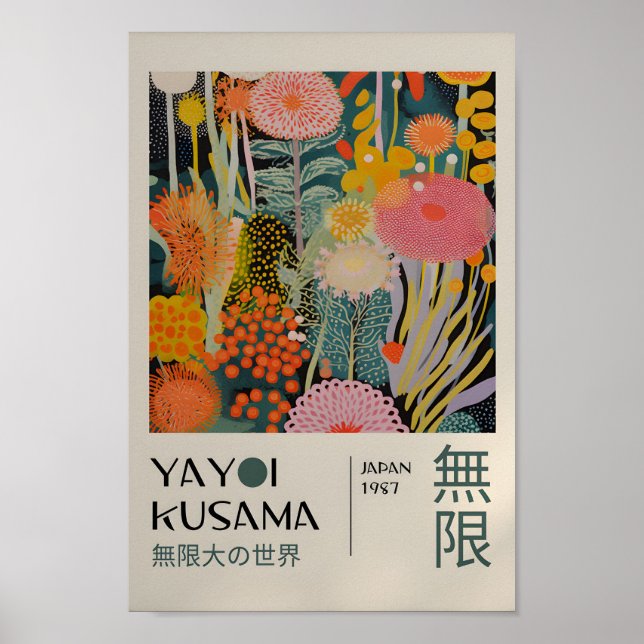 Yayoi Kusama Inspired Abstract Art Print  (Front)