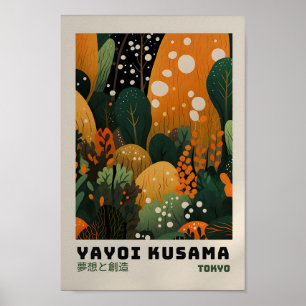 Yayoi Kusama Inspired Abstract Art Print