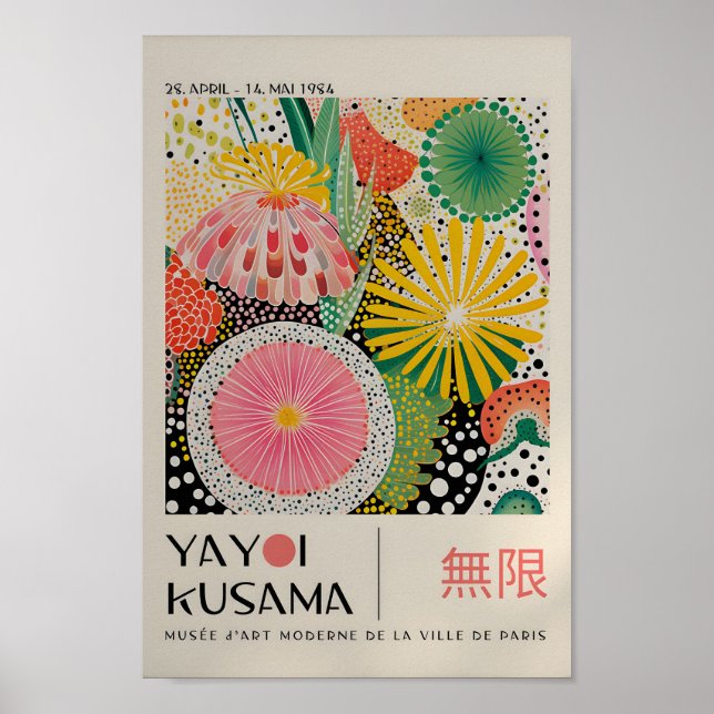 Yayoi Kusama Inspired Abstract Art Print  (Front)
