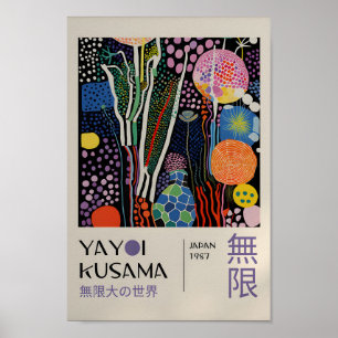 Yayoi Kusama Inspired Abstract Art Print