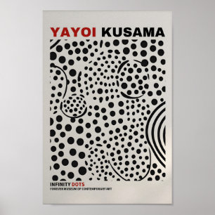 Yayoi Kusama Inspired Abstract Art Print