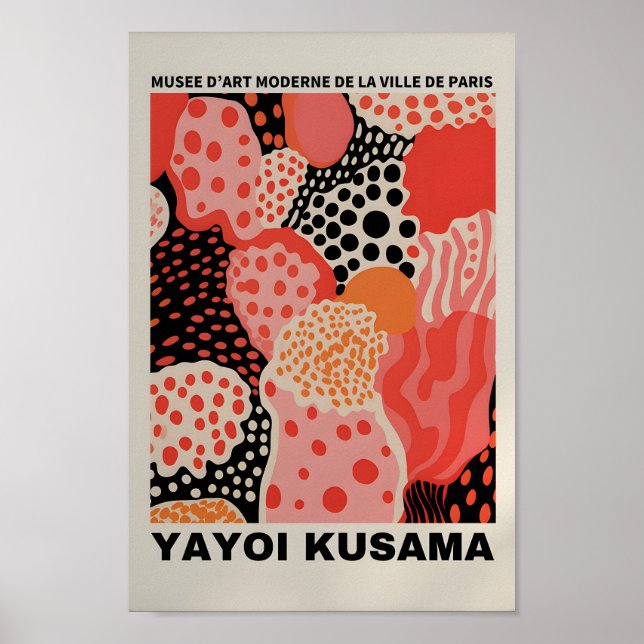 Yayoi Kusama Inspired Abstract Art Print (Front)
