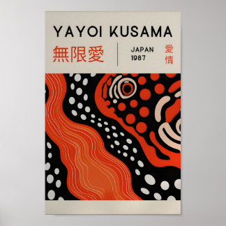 Yayoi Kusama Inspired Abstract Art Print