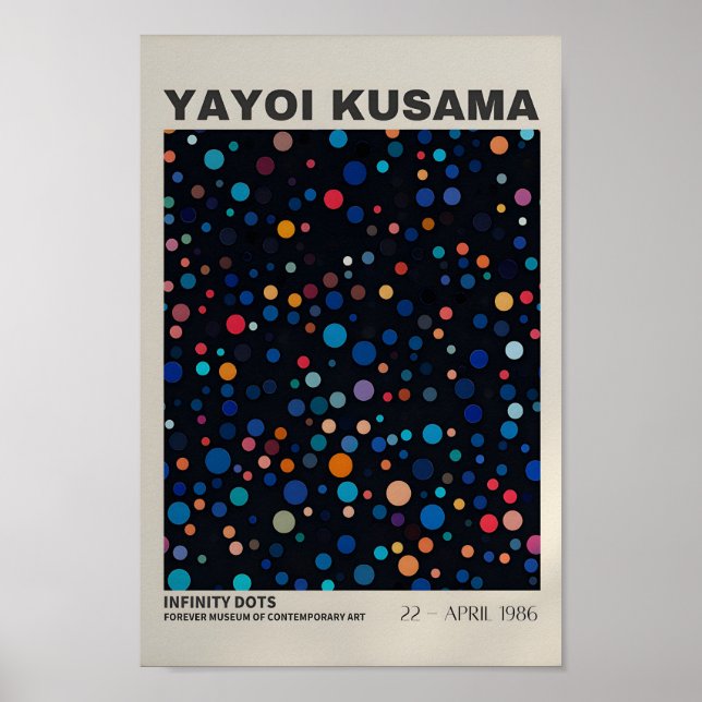 Yayoi Kusama Inspired Abstract Art Print (Front)