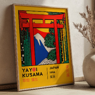Yayoi Kusama Torii Gate Japanese Exhibition Poster