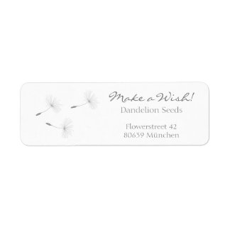 ♥ yBee *Make a Wish* Floral Blawball Dandelion Return Address Label