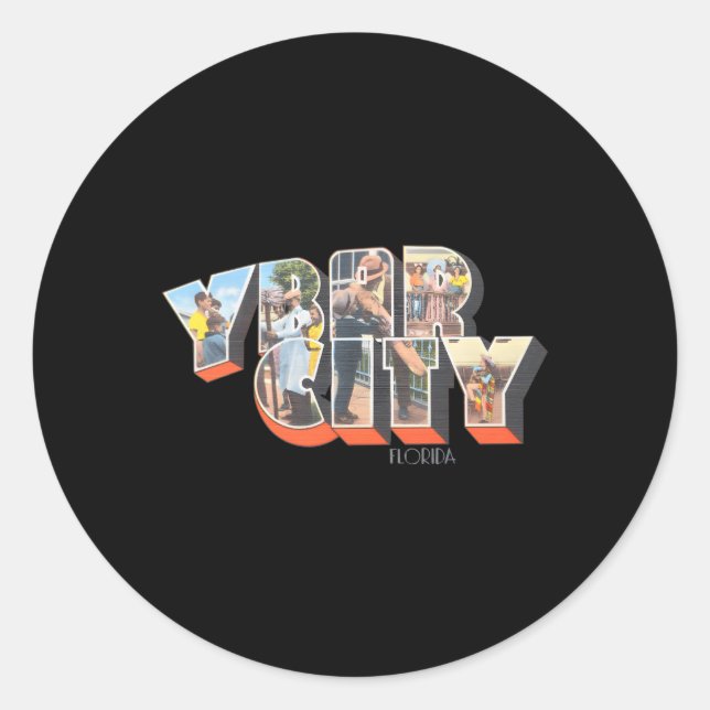 Ybor City Florida Fl Classic Round Sticker (Front)