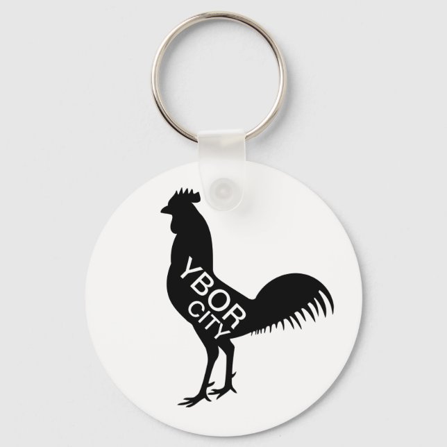 Ybor City Rooster Key Ring (Front)
