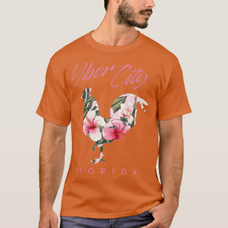 Ybor City Tampa Florida Chicken Lover Flower Souve T-Shirt