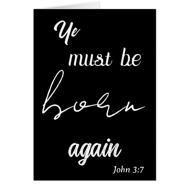 Ye Must Be Born Again Birthday  (Front)