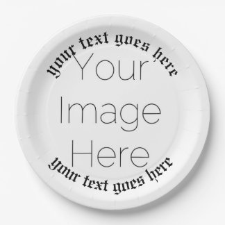 ye old custom photo personalized historic Paper Paper Plate
