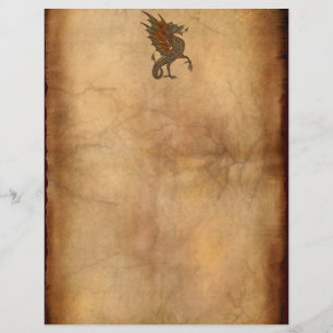 Ye Old Mediaeval Dragon Design Writing Paper