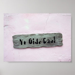 Ye Olde Gaol Sign, Green Turtle Cay, Bahamas Poster