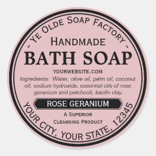 Ye Olde Soap Factory Handmade Round Soap Labels