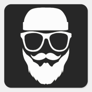 Ye Ole Hipster Square Sticker