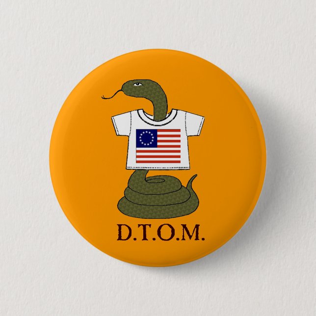 Ye Patriotic “Don't Tread On Me" Garment Button (Front)