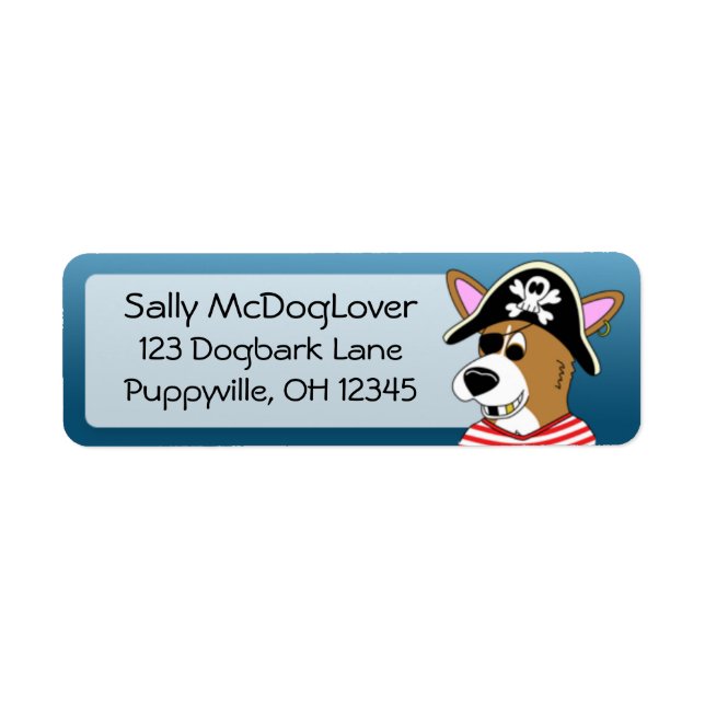 Ye Scurvy Corgi Return Address Label (Front)