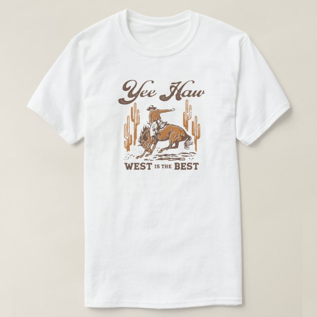 Yea-Haw Cowboy T-Shirt (Design Front)