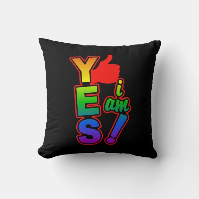 YEA I am custom throw pillow (Front)