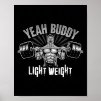 Yeah Buddy Light Weight Bodybuilding Gym Funny Wei