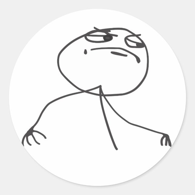 Yeah Classic Round Sticker (Front)