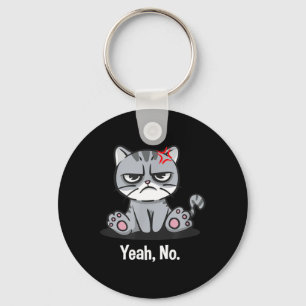 Yeah Funny Sarcastic Humour Sarcasm Introvert Key Ring