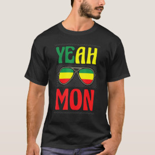 Yeah Mon Jamaican For A National Flag Design Jamai T-Shirt