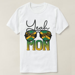 yeah Mon Sunglasses Jamaica Flag, Jamaica Trip  T-Shirt