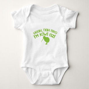 Yeah nah Bro Bro I'm kiwi Baby Bodysuit