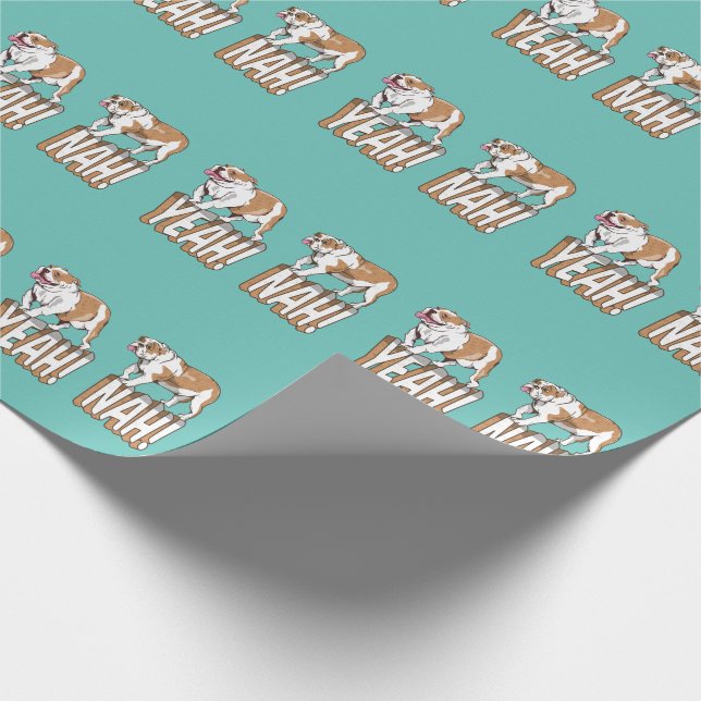 Yeah Nah! Bulldogs Wrapping Paper (Corner)