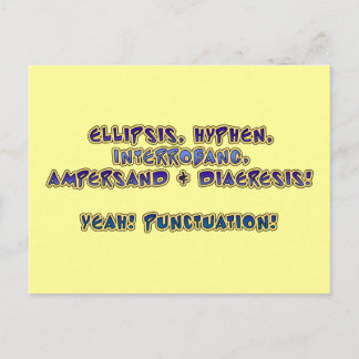 Yeah! Punctuation! Postcard