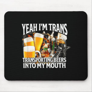 Yeah trans funny unhinged raunchy gen z meme mouse pad