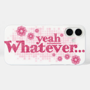 "yeah whatever" red & white iphone case