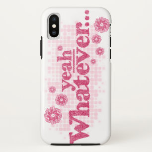 "yeah whatever" red & white iphone case