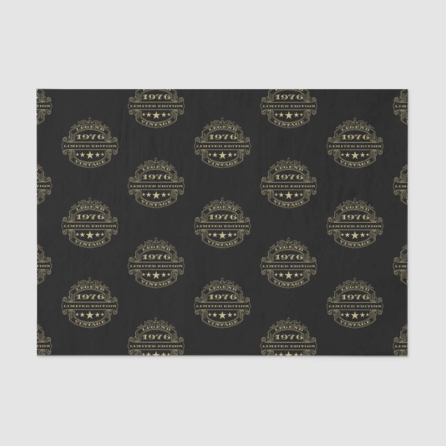 Year 1976 Birthday Tissue Paper (Front)