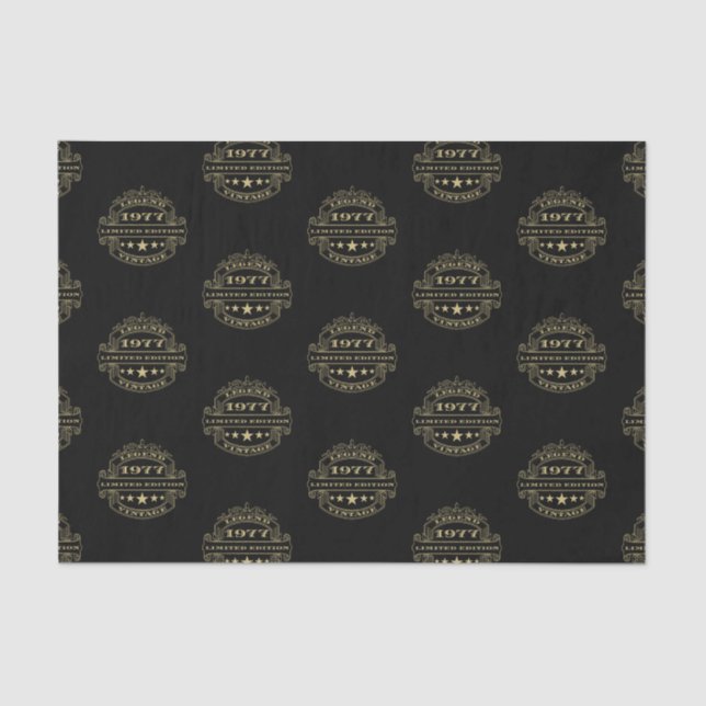 Year 1977 Birthday Tissue Paper (Front)