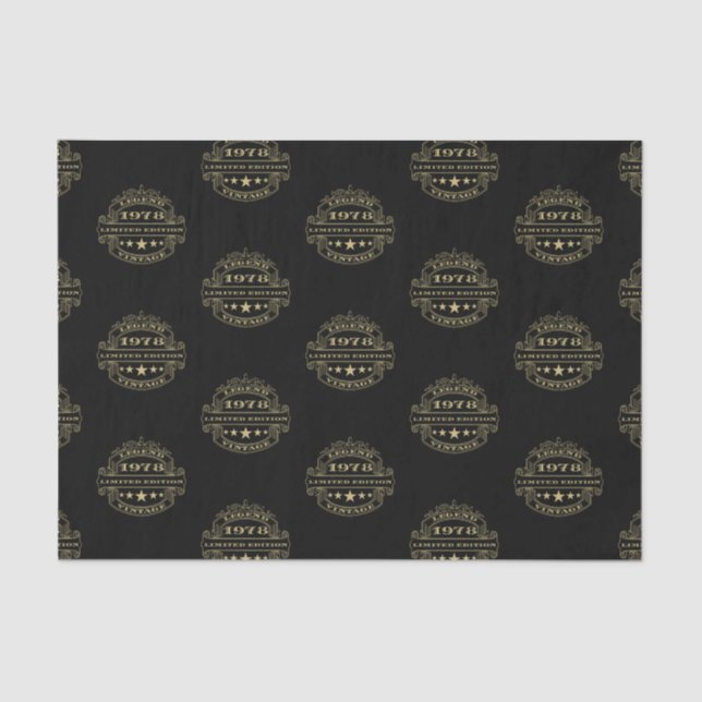 Year 1978 Birthday Tissue Paper (Front)