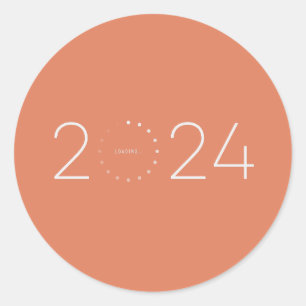 Year 2024 Loading… Classic Round Sticker