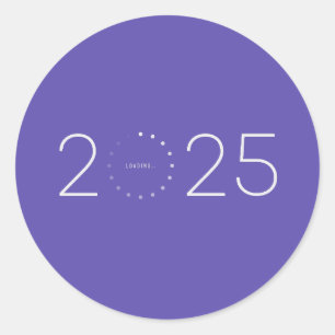 Year 2025 Loading Already Classic Round Sticker