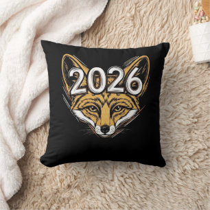 Year 2026 Fennec Fox Mascot - Bold New Year Design Cushion