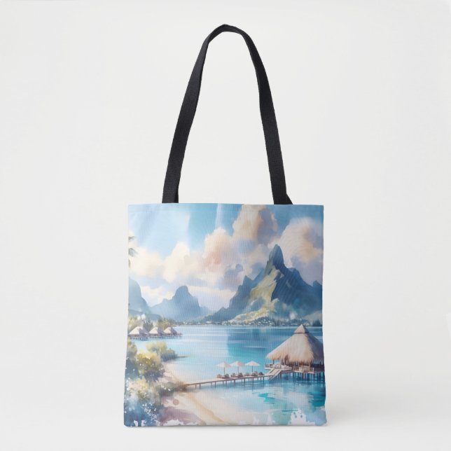 Year Anniversary Bora Bora French Polinesia Travel Tote Bag (Front)