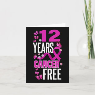 Year Cancer Free For Breast Cancer Awareness Card