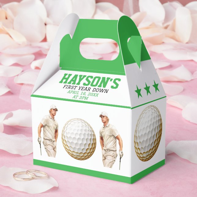 Year Down, Golf On! 1st Birthday Party Favour Box (Wedding)