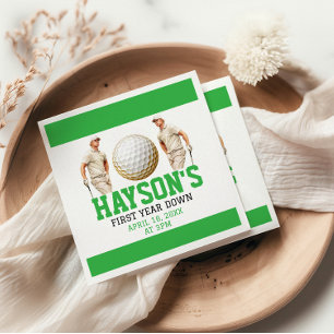 Year Down, Golf On! 1st Birthday Party Napkin