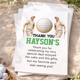 Year Down, Golf On! 1st Birthday  Thank You Card