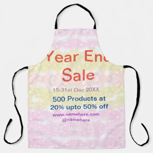 Year end sale business promotion offer add date na apron